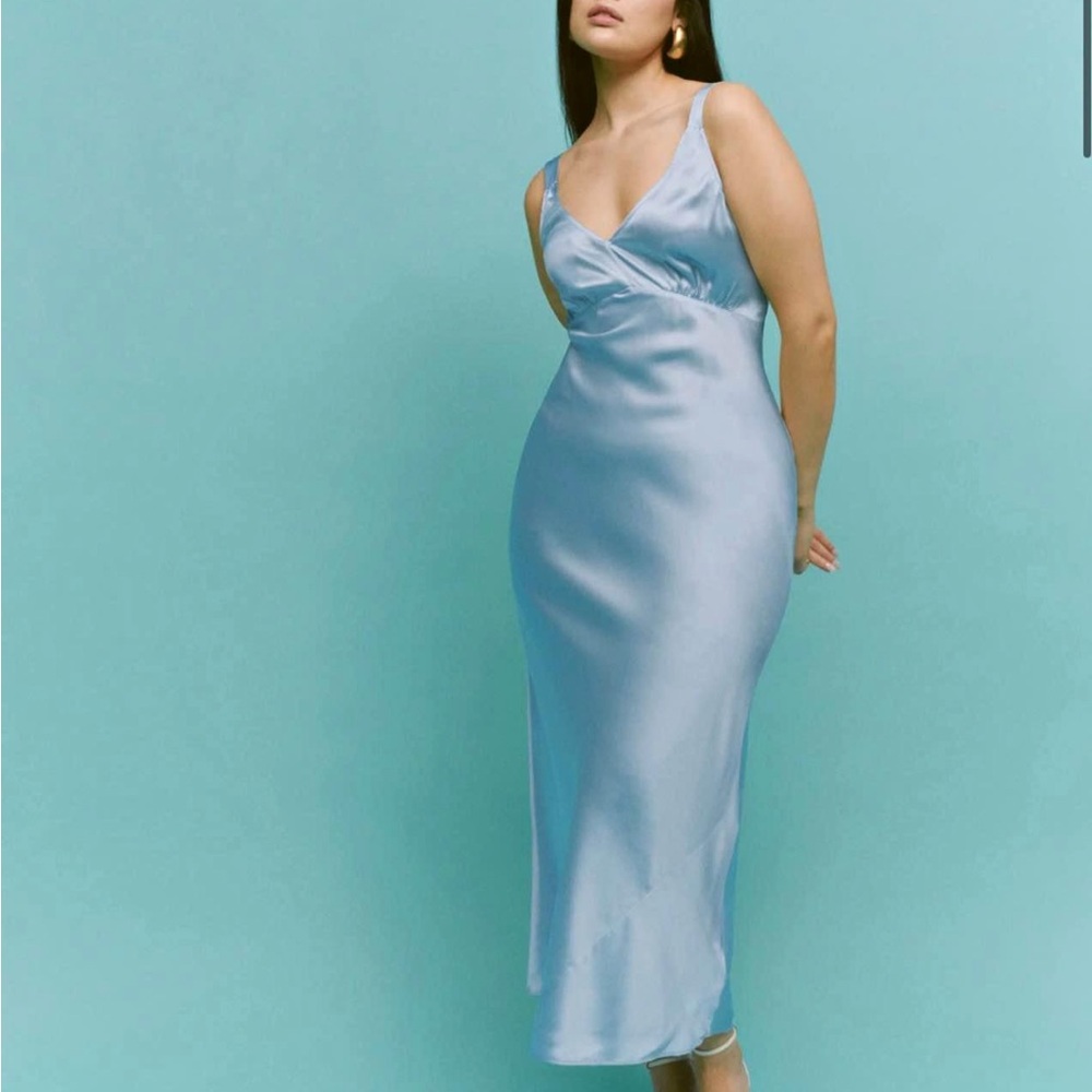 Reformation Light Blue Midi Dress